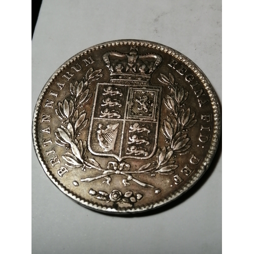 39A - 1844 Victorian crown in good very fine condition