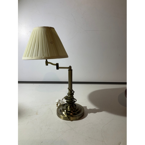 22 - Brass effect adjustable lamp