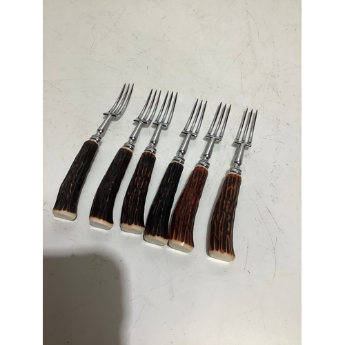 37 - Bone handled effect forks