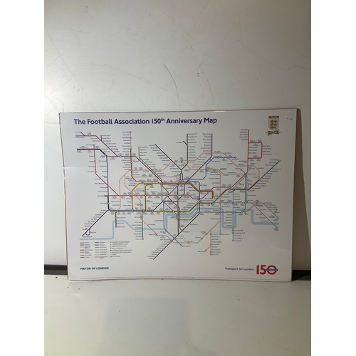 238 - The football Association 150th Anniversary map  transport for London Underground