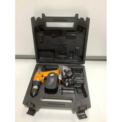 454 - JCB  18v cordless hammer drill JCBD-CHD18VCG with user manual charger and battery in carry case very... 