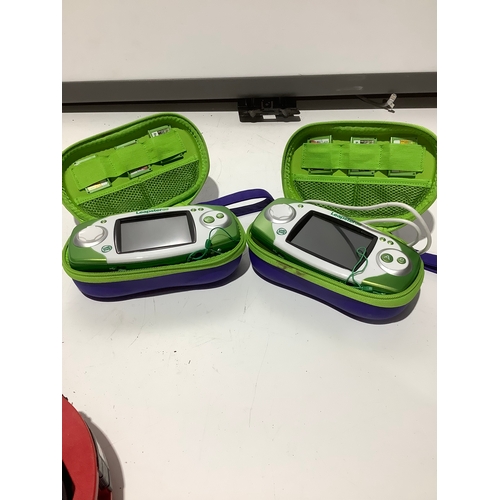 447 - Leap frog leapster explorer and games x 2