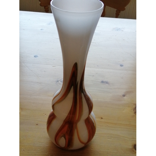 41A - Glass swirl design vase