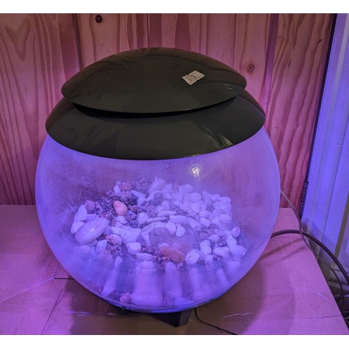 239 - Biorb fish tank with stones with colour changing remote plus power cables