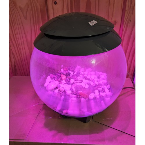 239 - Biorb fish tank with stones with colour changing remote plus power cables