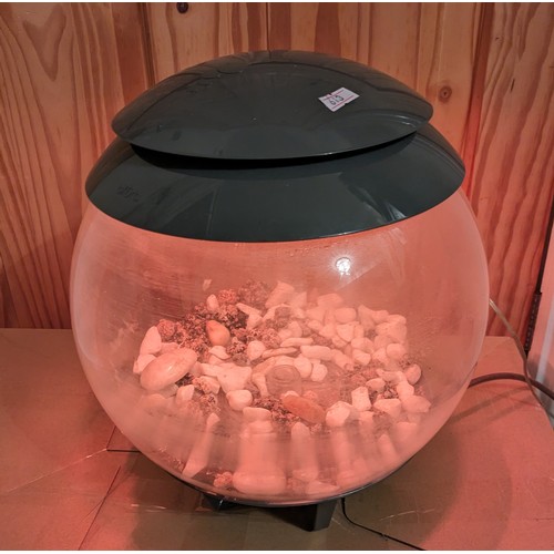 239 - Biorb fish tank with stones with colour changing remote plus power cables