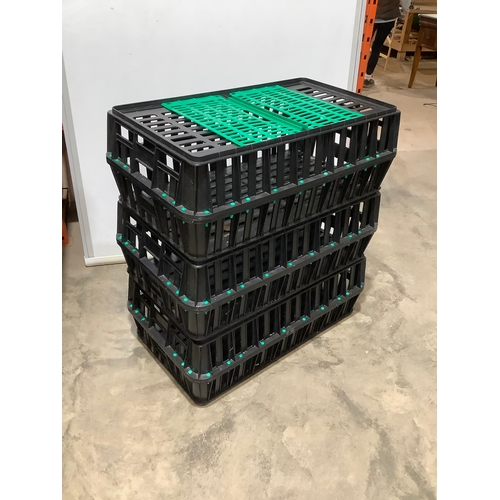 185 - 3x large (80x45cm) plastic bird carriers