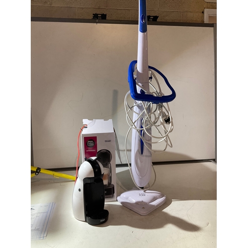 148 - Delonghi coffee maker & steam mop