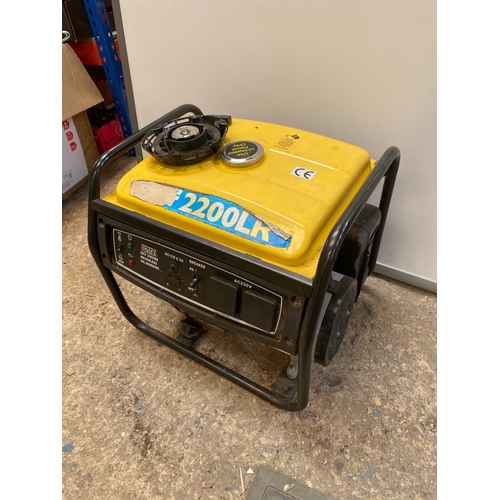 227 - Craft 2200LR petrol generator - sold as untested