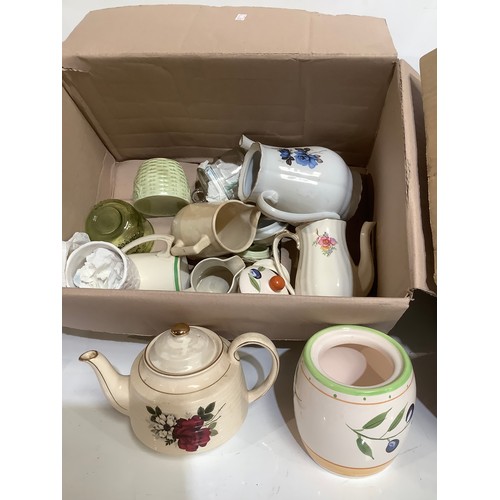 115 - Mixed lot of China inc teapots, plates, vases & more