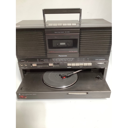 299 - Panasonic SG-JS5L cassette player front loading record player system as untested