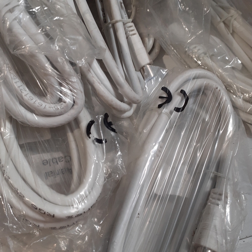 17 - Very large quantity of coax tv aerials . Bags of fittings . Mostly new, unused.