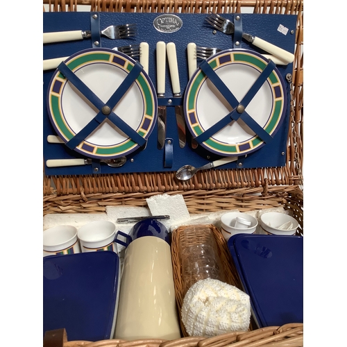 326 - Optima made exclusively for the John Lewis partnership lovely picnic basket including contents