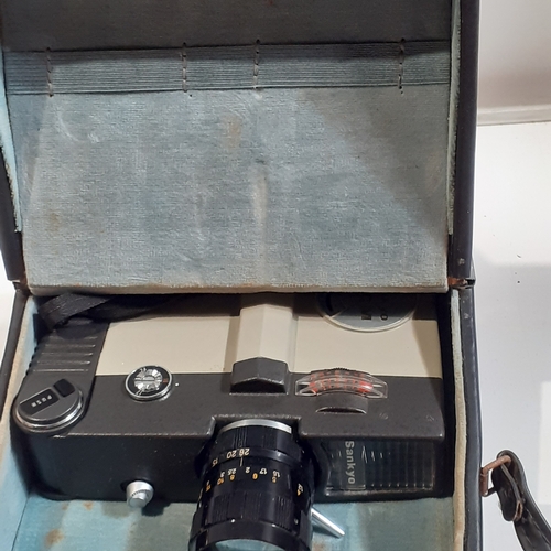 14 - Sanyo 8-cm cine film camera in original case. Good clean condition. Sold as untested