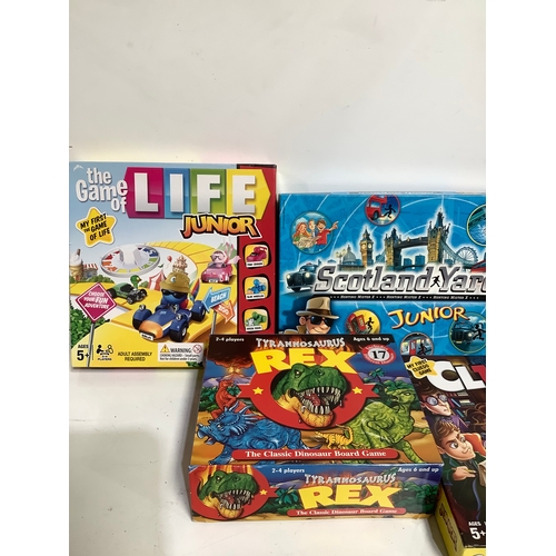 368 - Selection of junior games, including monopoly the game of life Cluedo Junior and more