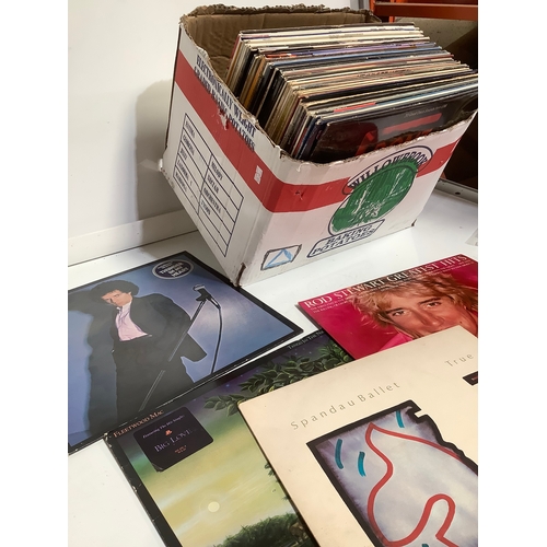 386 - Box of LPs includes Fleetwood Mac Leo Rod Stewart and many more