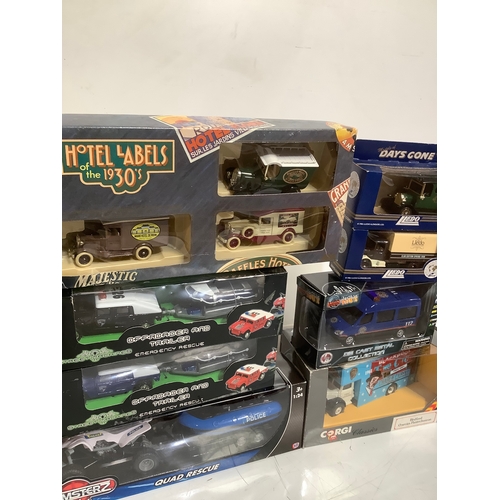 418 - Box of 8 x new/boxed diecast models including corgi days gone etc