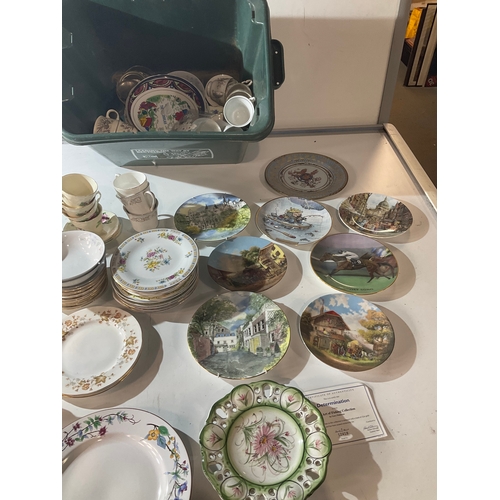 265 - Mixed lot of china cups, saucers sandwich plates and more