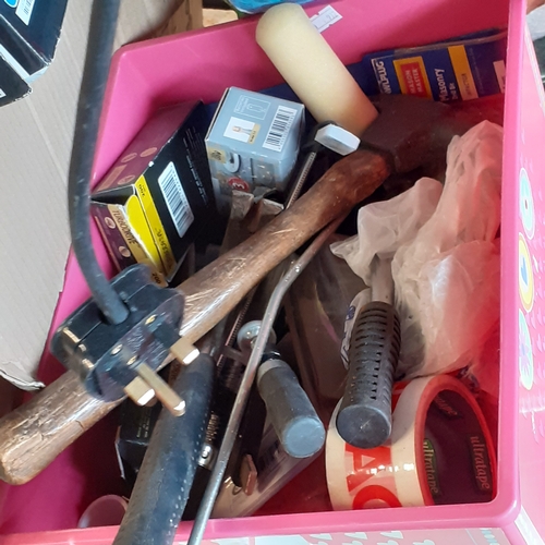 30B - A very large mixed lot of electrical items and tools.  Includes a vax cordless vacuum, laminator, ha... 