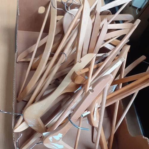 2 - Quantity of good quality wooden coat hangers.