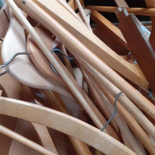 2 - Quantity of good quality wooden coat hangers.