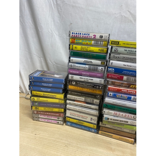 248A - Large quantity of cassette tapes inc Now Albums, Westlife, Chas n Dave, Black Lace, Bee Gees, Tina T... 