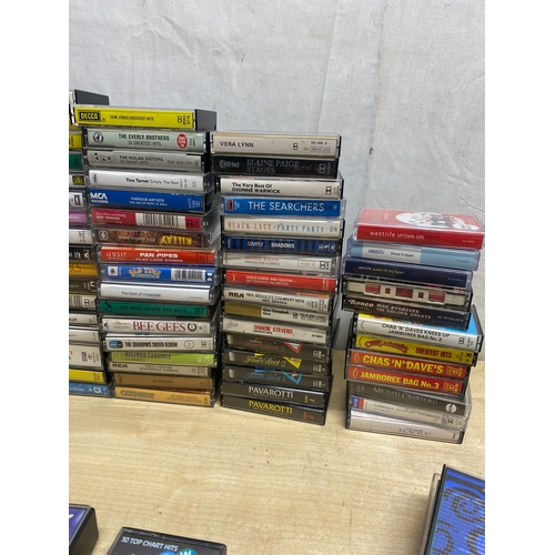 248A - Large quantity of cassette tapes inc Now Albums, Westlife, Chas n Dave, Black Lace, Bee Gees, Tina T... 