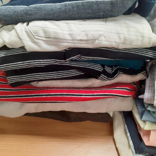 4 - Large quantity of mens clothing. Shirts, trousers and tops. Sizes range from medium to XL. Good clea... 