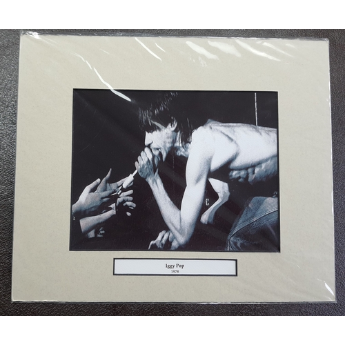 310A - “Iggy Pop 1978” Limited edition (133/295) black & white art print by Rock Republic in a mount. Seale... 