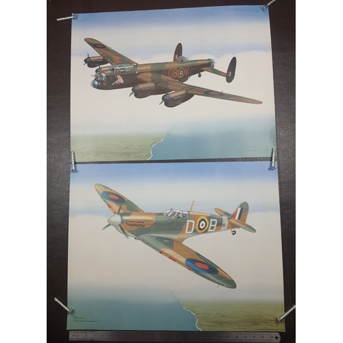 350A - Set of 10 posters of World War 2 Planes
Poster size: 25 inches wide by 20 inches high.
Planes are:
L... 