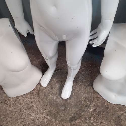 21 - Mannequins.  A boy and two busts. Good for purpose ...... light scratches/marks on surface