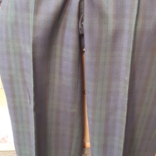 24 - Men's tartan waistcoat and trousers. Not quite matching but good condition. Waistcoat small and trou... 