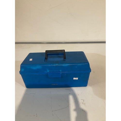 108 - Blue tool box with mixed tooling including spanner’s, file screwdriver etc