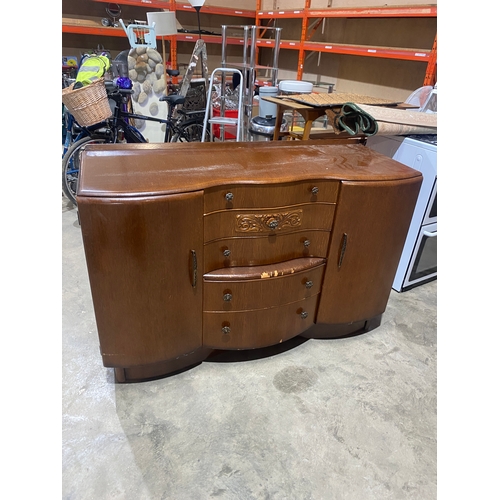 230 - 1.3m retro wooden sideboard