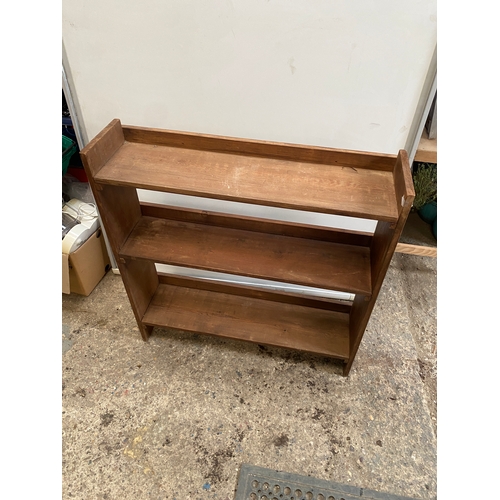 308 - 90cm long wooden shelving unit