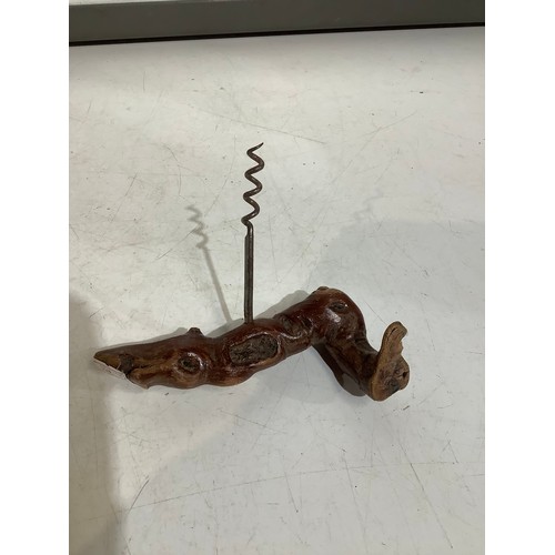 60 - Drift wood hand corkscrew