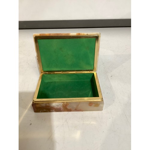 67 - Marble onyx effect jewellery box