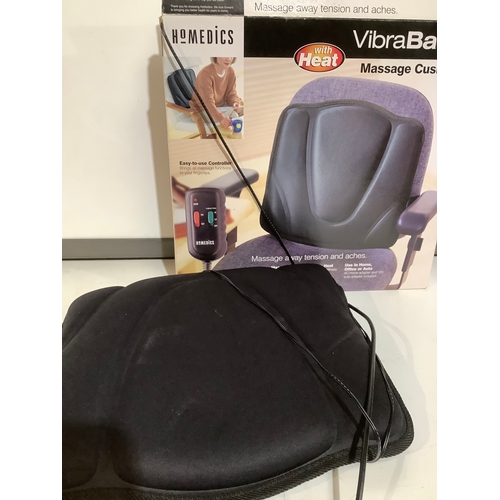 342 - Homedics vibra back massage cushion massage away tensions and aches