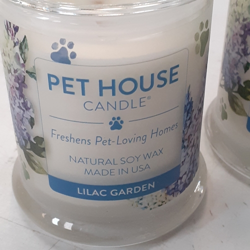 16 - 3x Pet House candles. Lilac Garden. Brand new condition