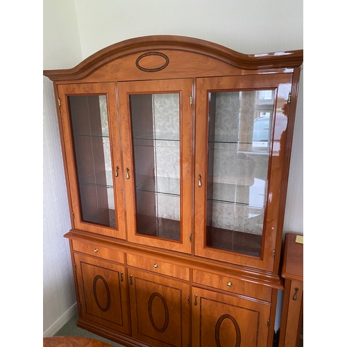 41 - 4ft long glossy wood display cabinet