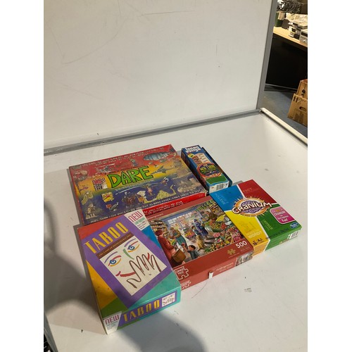 159 - Selection of board games to include Dare, Taboo, Cranium, Jenga and a jigsaw
