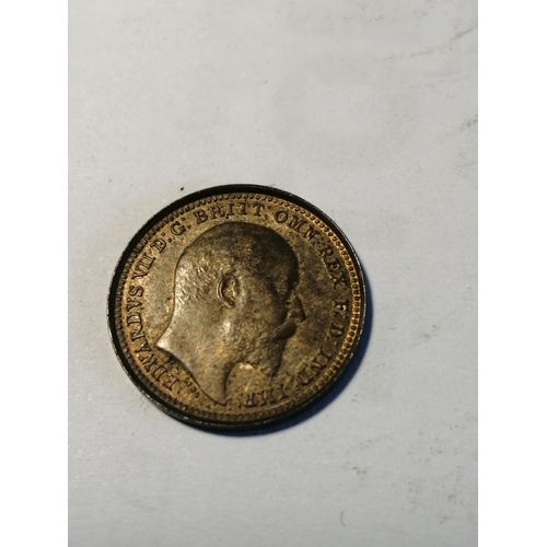 34A - 1902 Edward VII third farthing in about uncirculated condition with original lustre