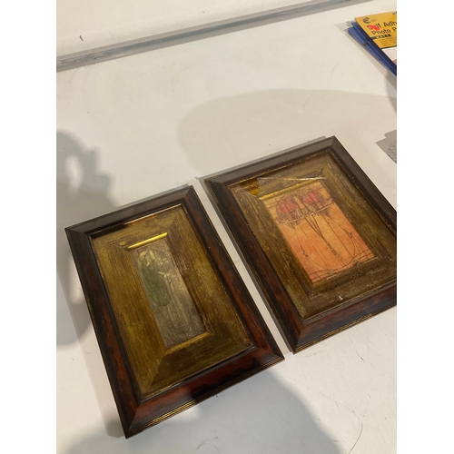 2 framed and glazed vintage pictures of ladies