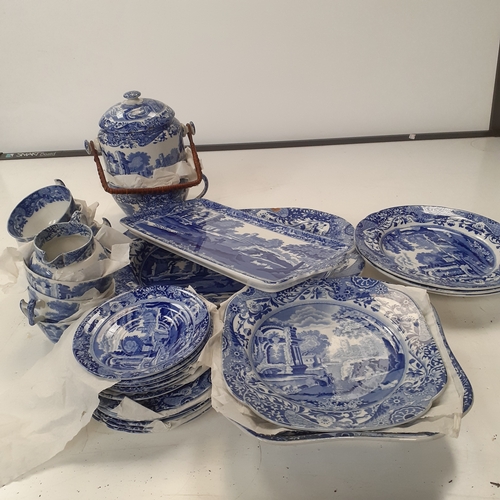 7 - Italian Copeland Spode joblot. Includes 6 full trios with no damage plus the square tea plates, a su... 