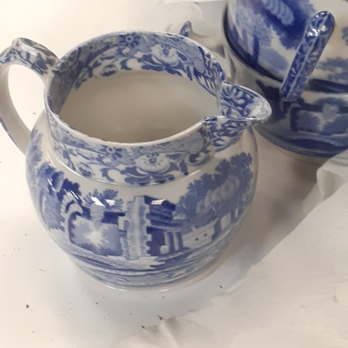 7 - Italian Copeland Spode joblot. Includes 6 full trios with no damage plus the square tea plates, a su... 