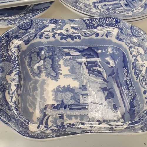 7 - Italian Copeland Spode joblot. Includes 6 full trios with no damage plus the square tea plates, a su... 