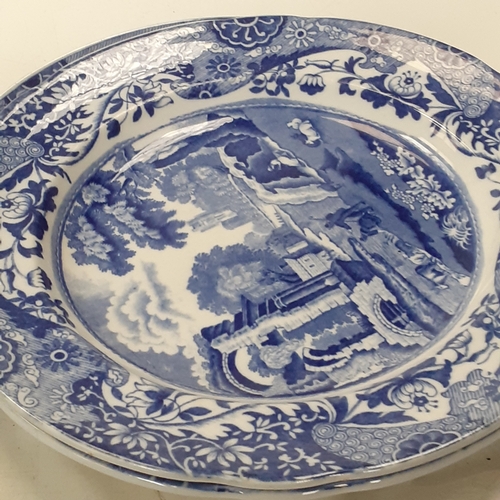 7 - Italian Copeland Spode joblot. Includes 6 full trios with no damage plus the square tea plates, a su... 