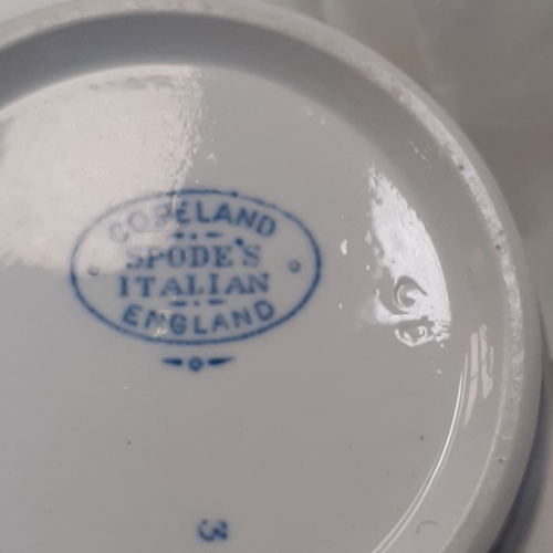 7 - Italian Copeland Spode joblot. Includes 6 full trios with no damage plus the square tea plates, a su... 