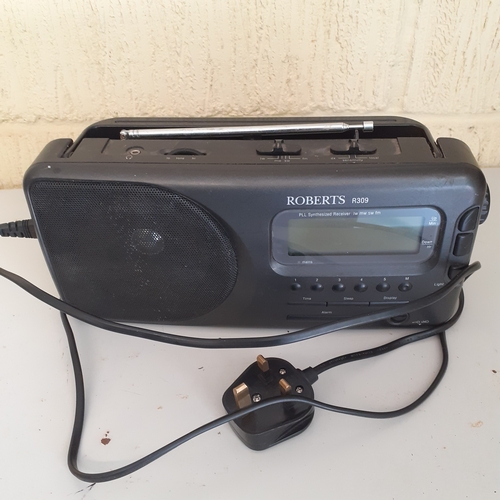 19 - Roberts 4 band radio, model R309, with cable. All working and in good condition except could do with... 