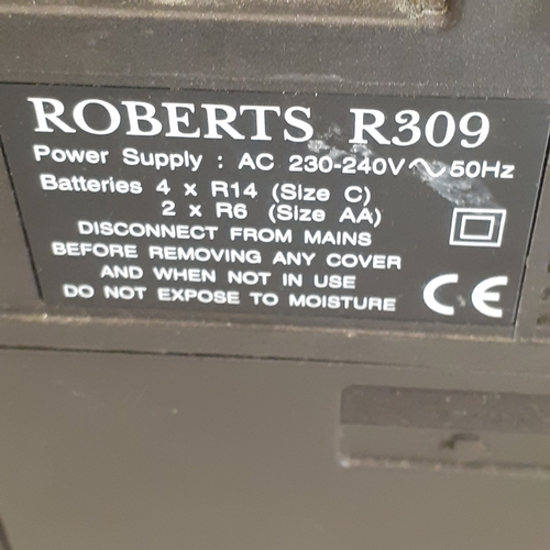 19 - Roberts 4 band radio, model R309, with cable. All working and in good condition except could do with... 